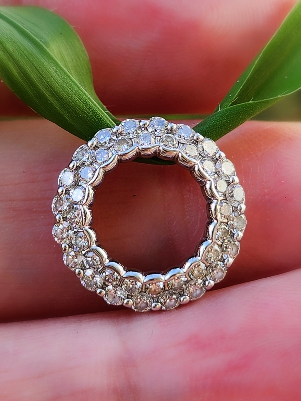 DIAMOND 14KT ETERNAL CIRCLE OF LIFE PENDANT for NECKLACE